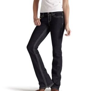 ARIAT WOMEN'S R.E.A.L THE PERFECT RIDING JEAN Blue Size 30 Short Cotton Blend